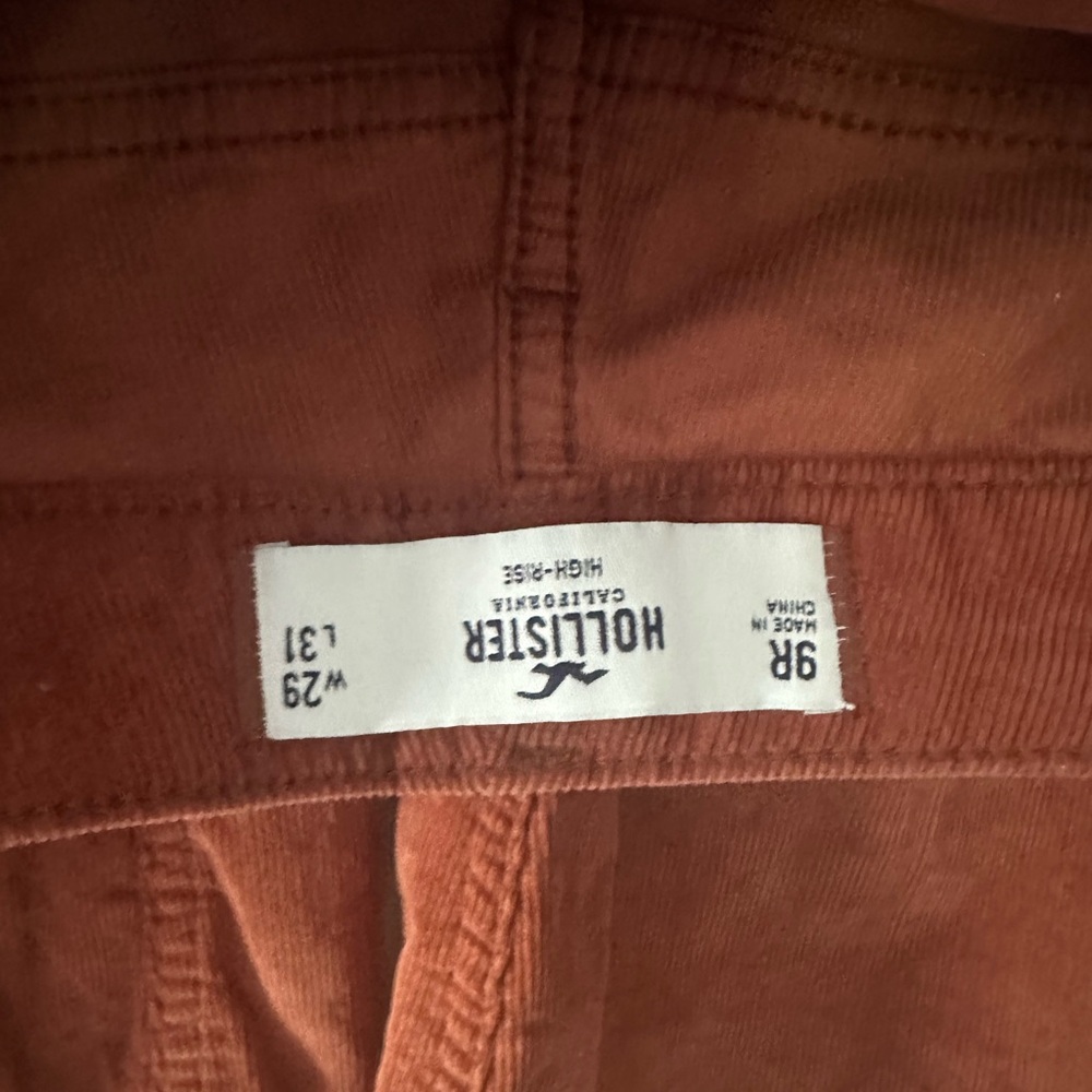 Hollister Burnt Orange Corduroy Pants - Picture 3 of 5